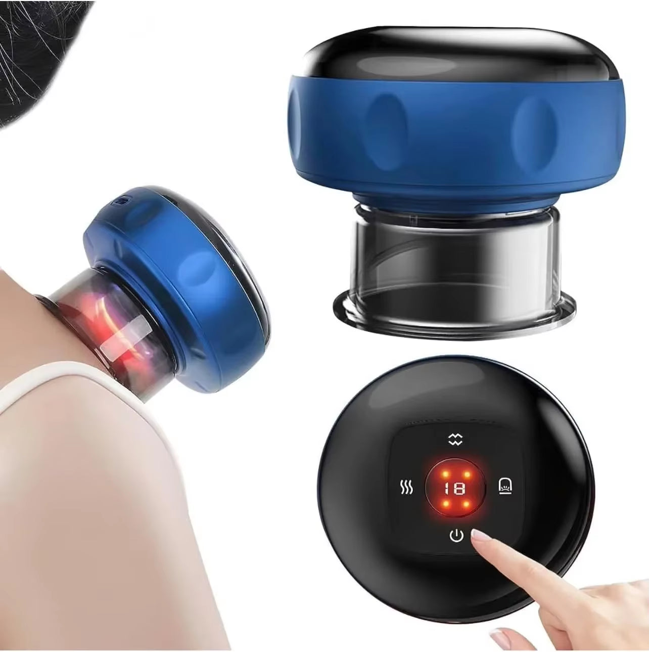 Rechargeable Medical Chinese Electric Vacuum Cupping Therapy Body Scraping Massage Jars Guasha Relieve Professional Suction Cups